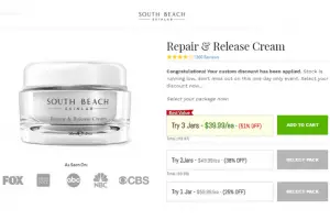 South Beach Skin Lab Repair and Release Cream Price List